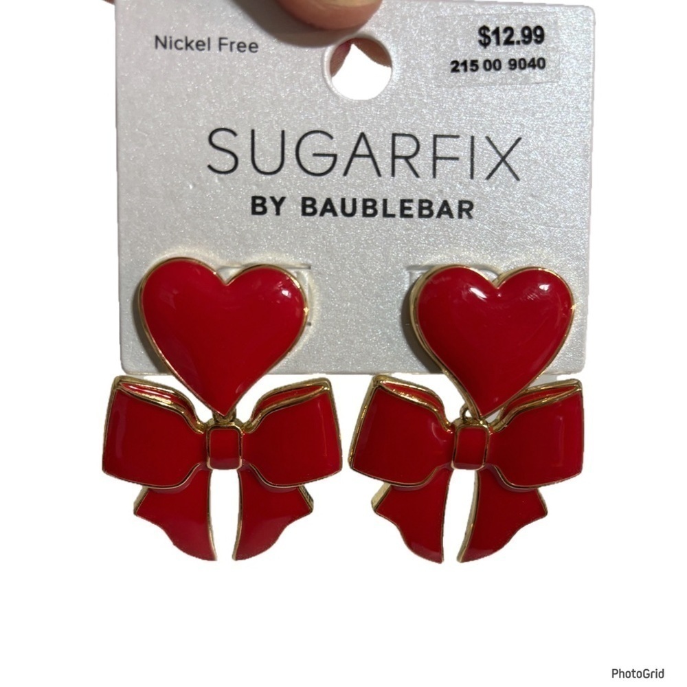 Sugarfix X Blaublebar Heart/ Bow Earrings - Picture 1 of 1